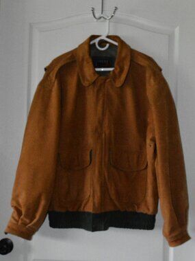 Vintage Michael Trent Bomber Leather Heavy Jacket Men's size XL